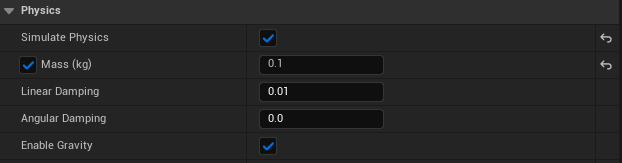 Sphere physics setup